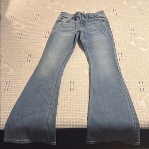 KanCan Flare Wide Leg Jeans Light Blue